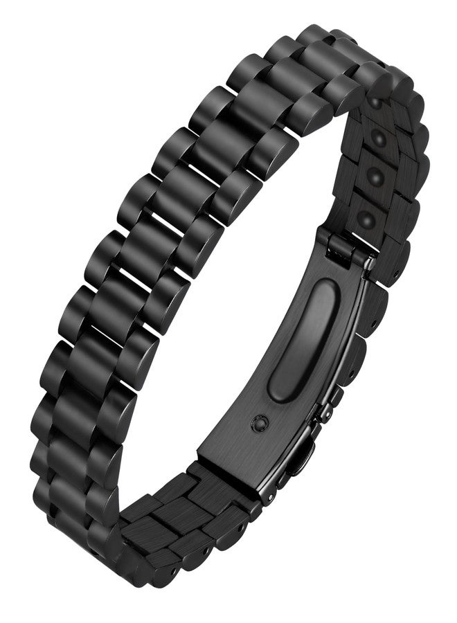 أساور جيكانوري المغناطيسية فائقة القوة للرجال - سوار هيماتيت رجالي، هدية مجوهرات مع أداة قياس لضمان المقاس المثالي - Image 1